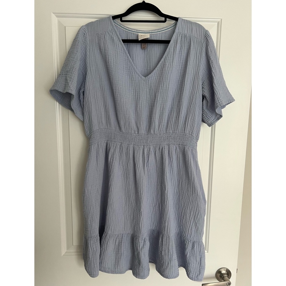 Flutter Short Sleeve Gauze A-Line Dress - Knox Rose (Target) | Size L